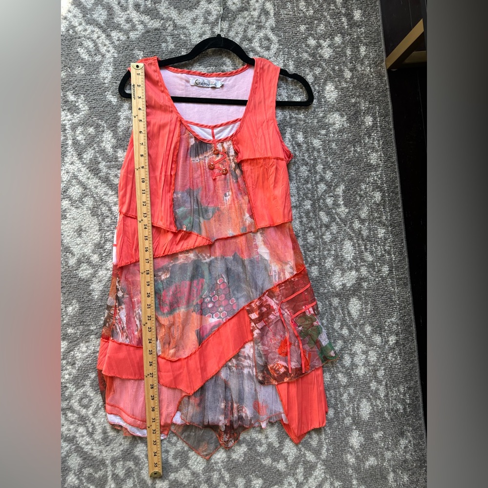 French Designer Y2k Patchwork Summer Mini Dress - image 7